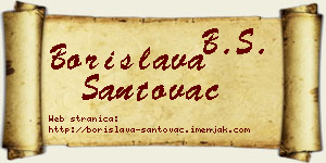 Borislava Santovac vizit kartica